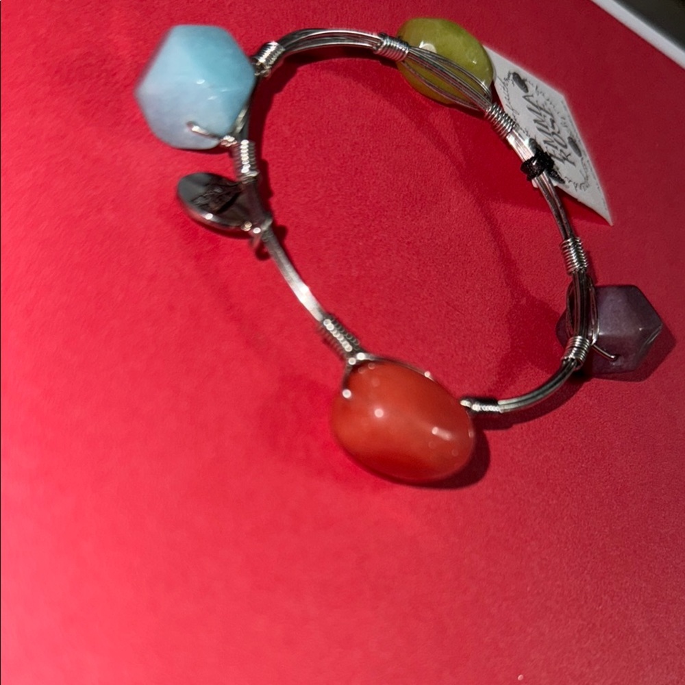 Multicolor Gemstone Bangle - Picture 7 of 7